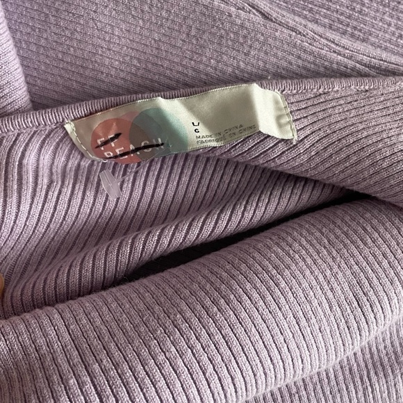 Free People Beach Daniela Lilac Ribbed Knit Low Back Midi/Maxi Dress NEW - Picture 7 of 9